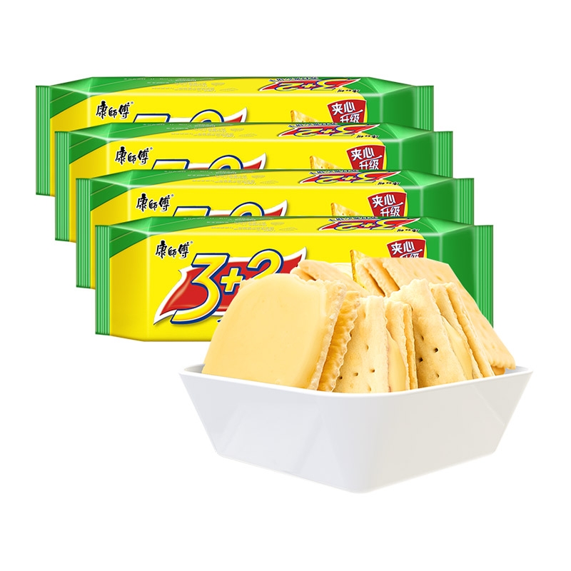 32康师傅夹心苏打饼干清新柠檬125g