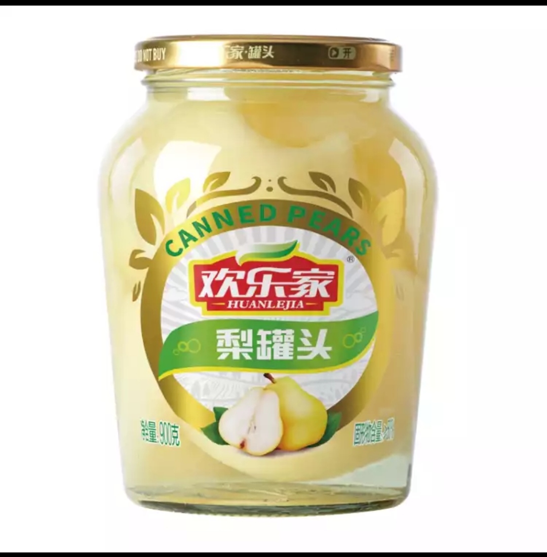 欢乐家梨罐头900克