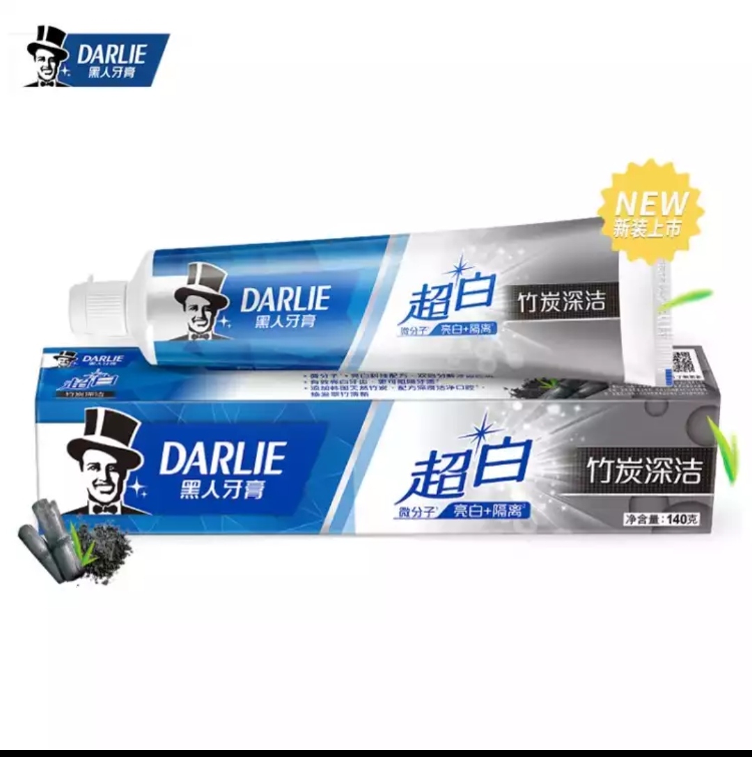 黑人牙膏超白竹炭深洁140克新老包装随机发放