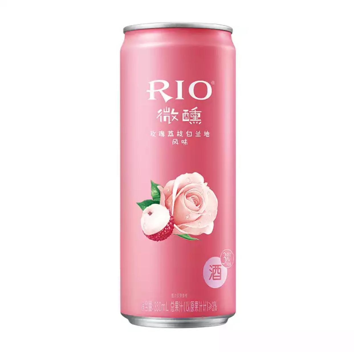 rio微醺玫瑰荔枝白兰地风味鸡尾酒330ml罐